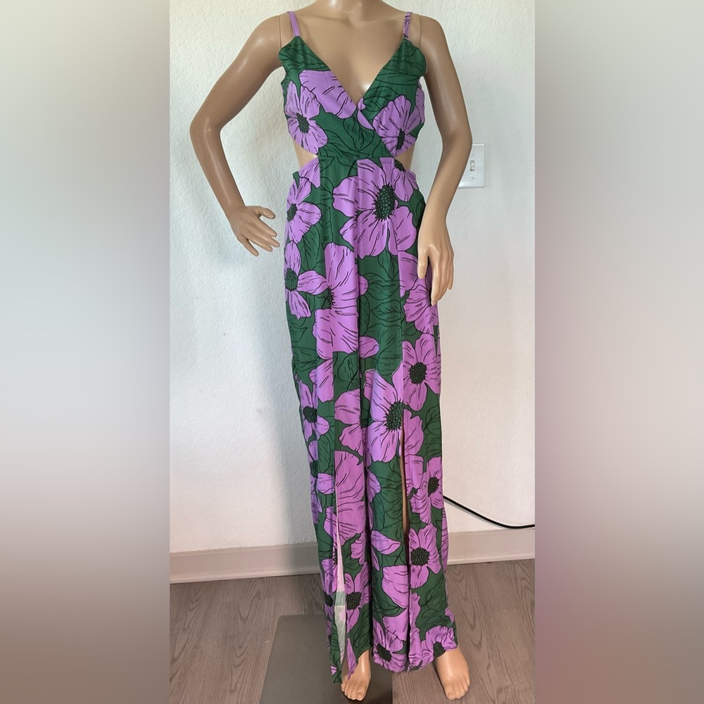 Valium Gitana Cuti Jumpsuit Violet Flower